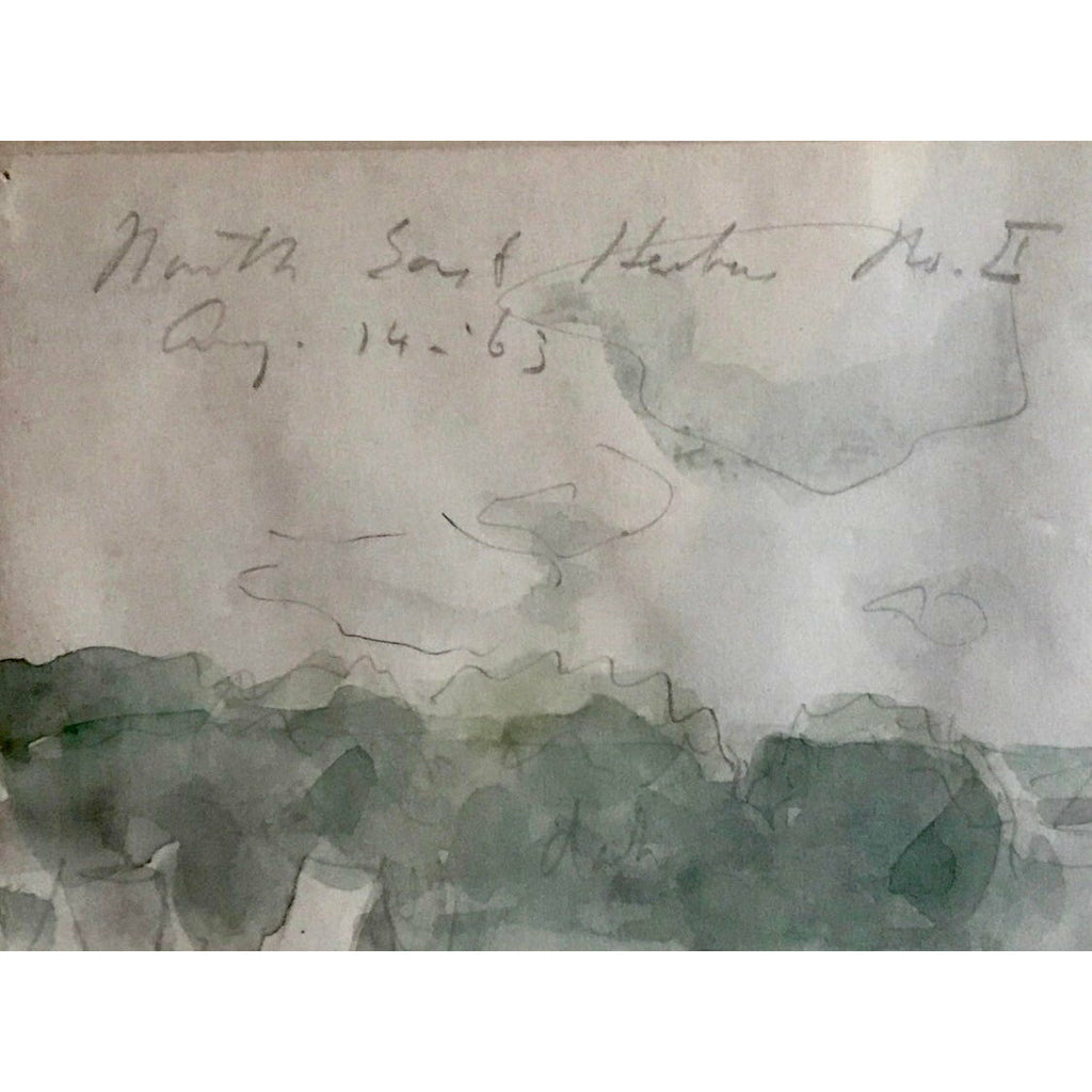 1963 Expressionist Landscape Watercolor by Hobson Pittman - POSH