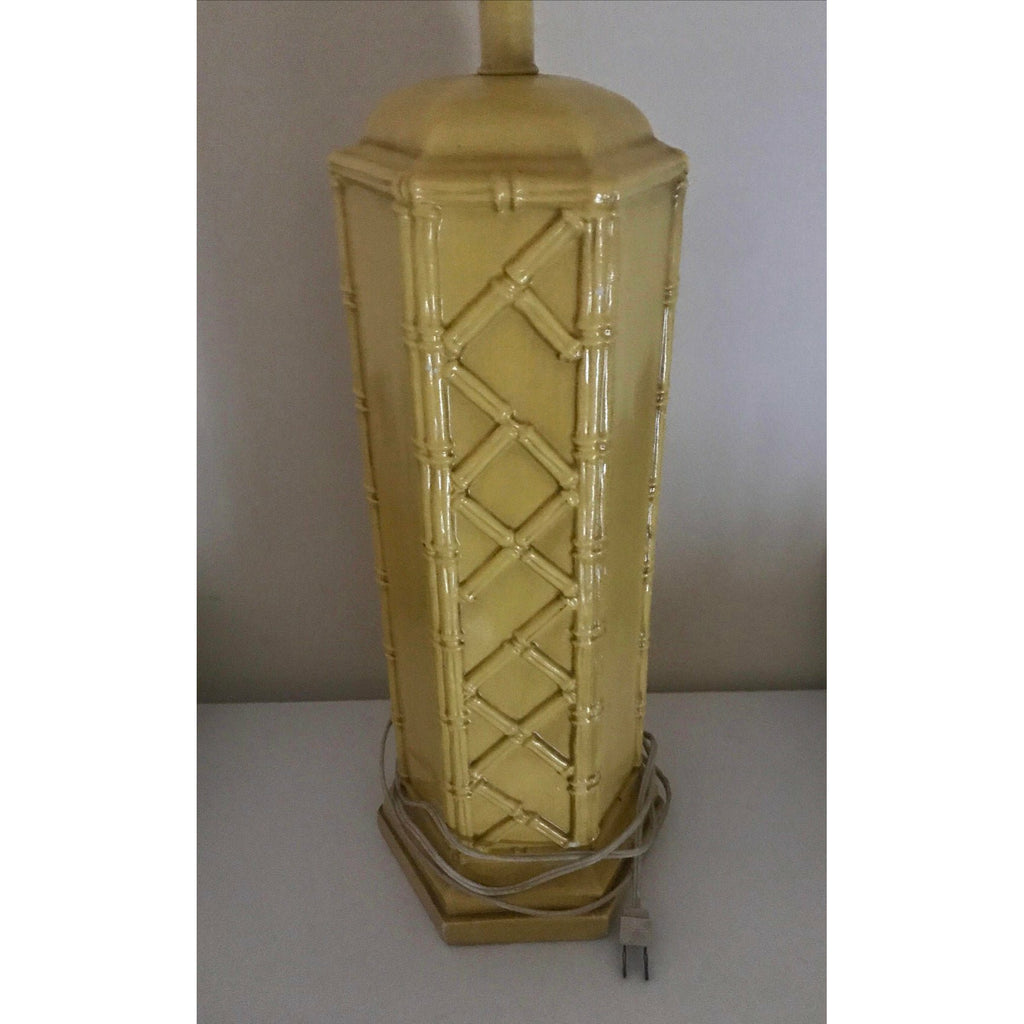 1970's Bamboo Trellis Table Lamp - POSH