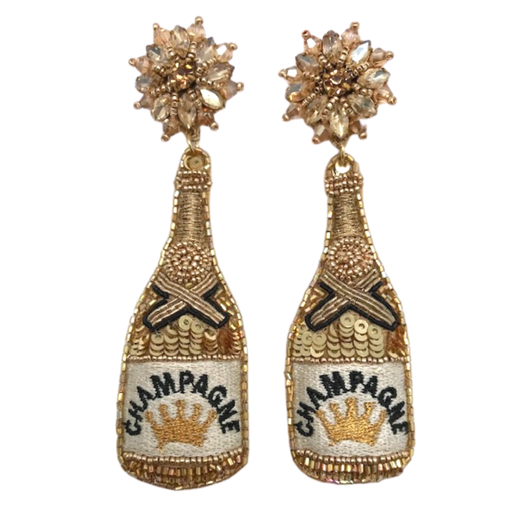 Gold Champagne Earrings -  POSH 