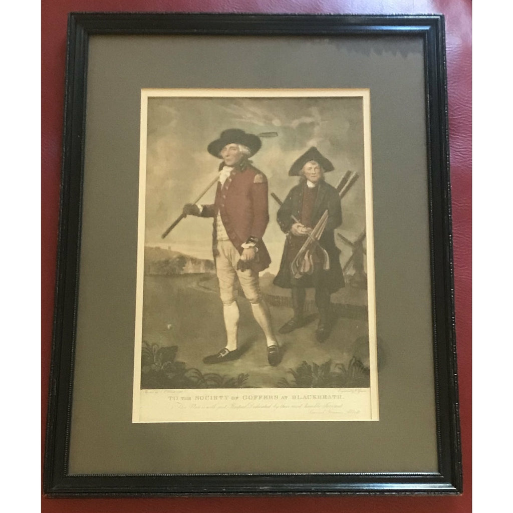 "Society of Goffers at Blackheath" Framed Engraving - POSH